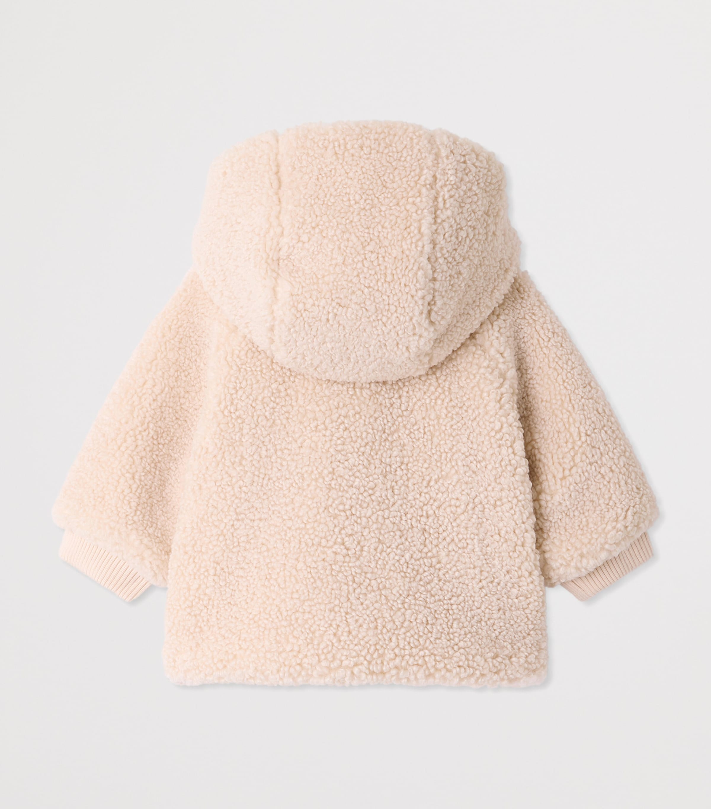 Bonpoint Faux fur Thala Jacket (6-12 Months) Ecru Image 2