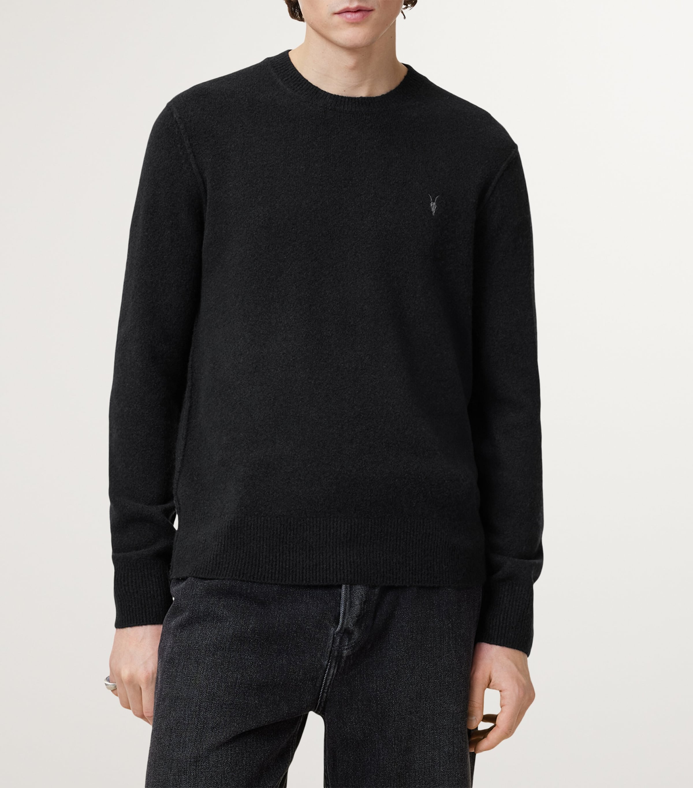 Crew-Neck Statten Sweater BLACK Image 4