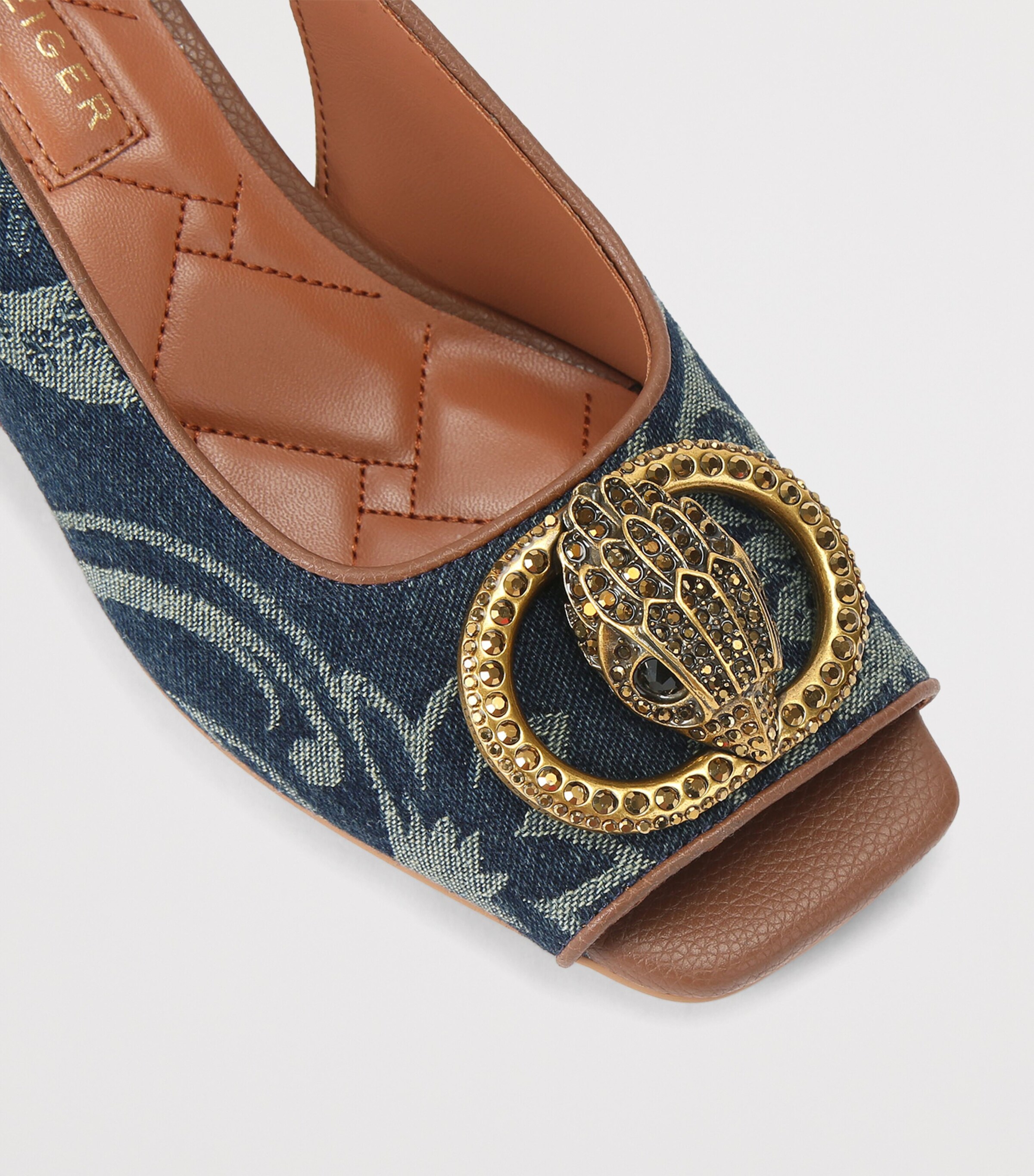 Kurt Geiger London Embellished Chelsea Slingback Sandals Blue/pal.c Image 2