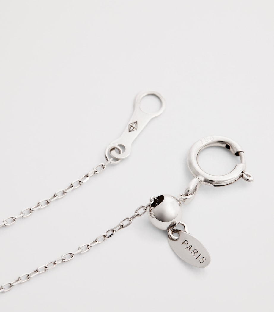 White Gold and Diamond Symbols Cross Bracelet WHITE GOLD Image 6