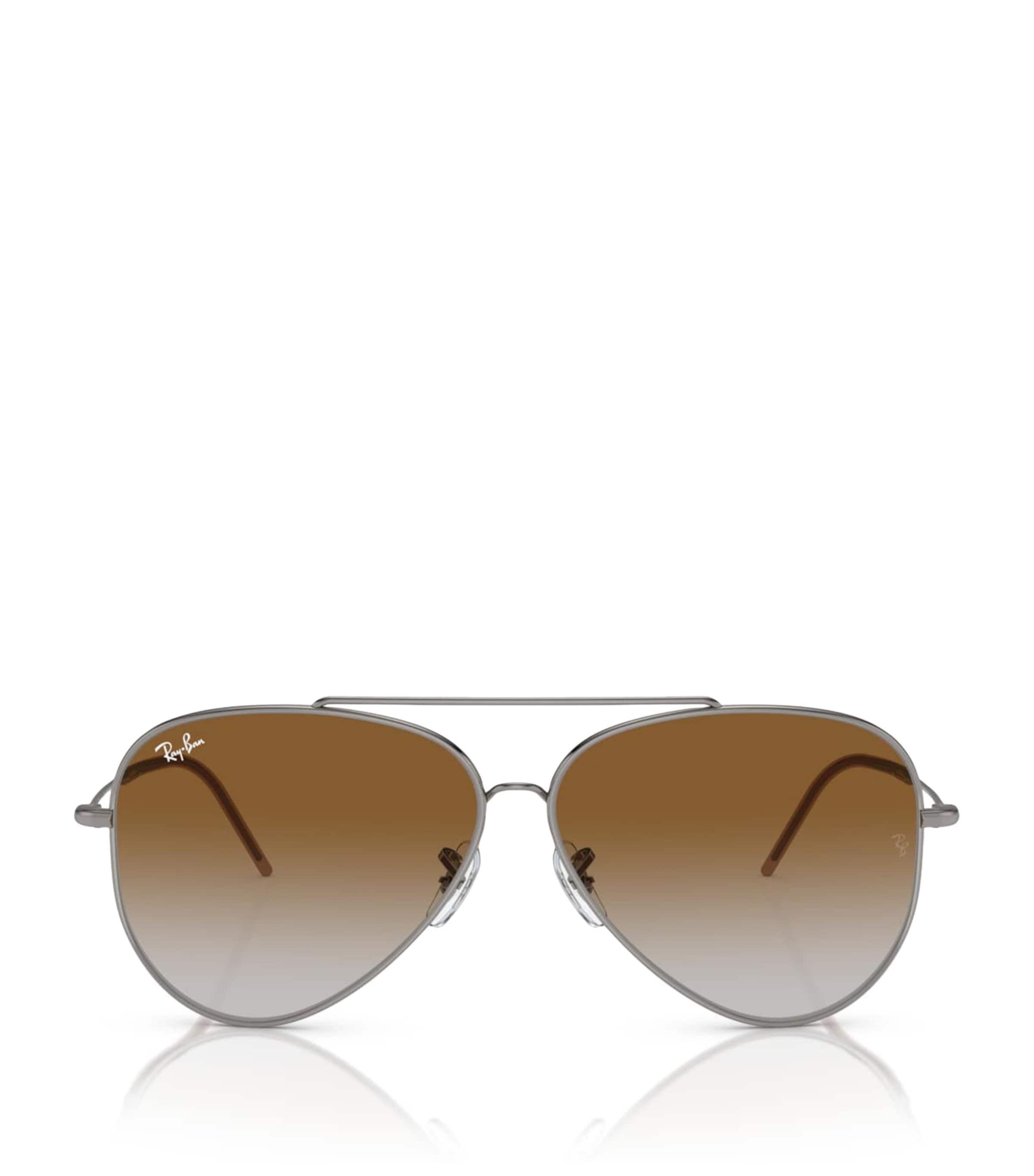 Ray Ban Aviator Reverse Gradient-lens Sunglasses In Grey