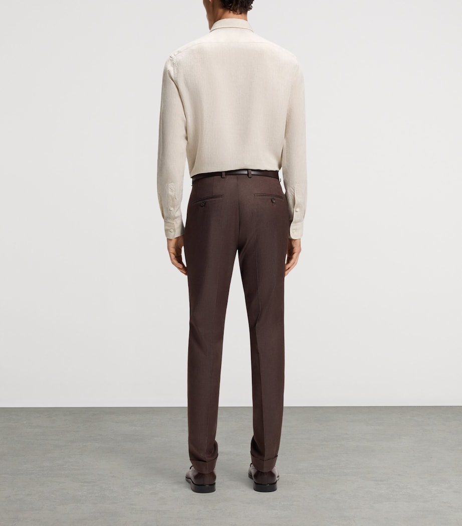 BOSS Mens Linen Regular-Fit Shirt Image 3