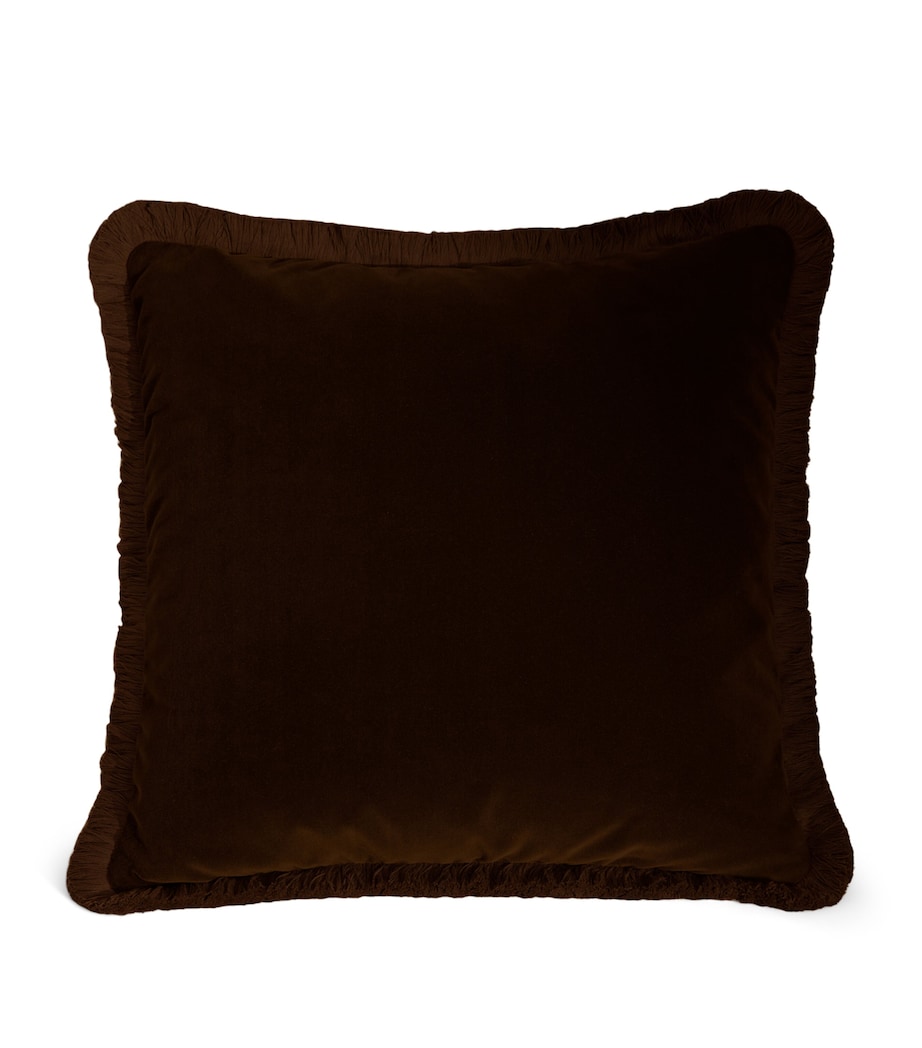 Velvet Margeaux Cushion (50cm x 50cm) CHOCOLATE Image 1
