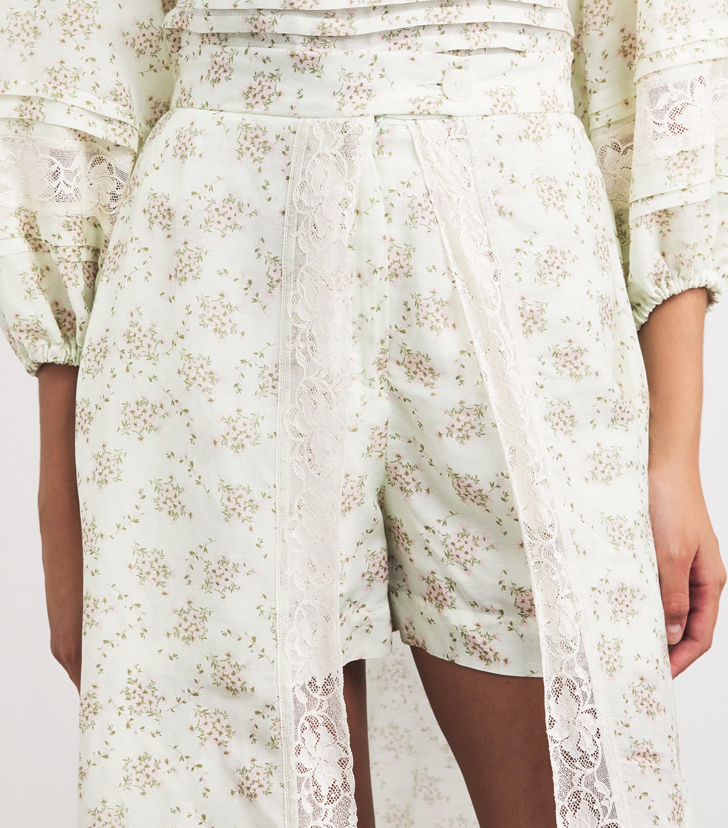 Sandro Paris Womens Floral-Print Maxi Skort Pink / Green Image 3