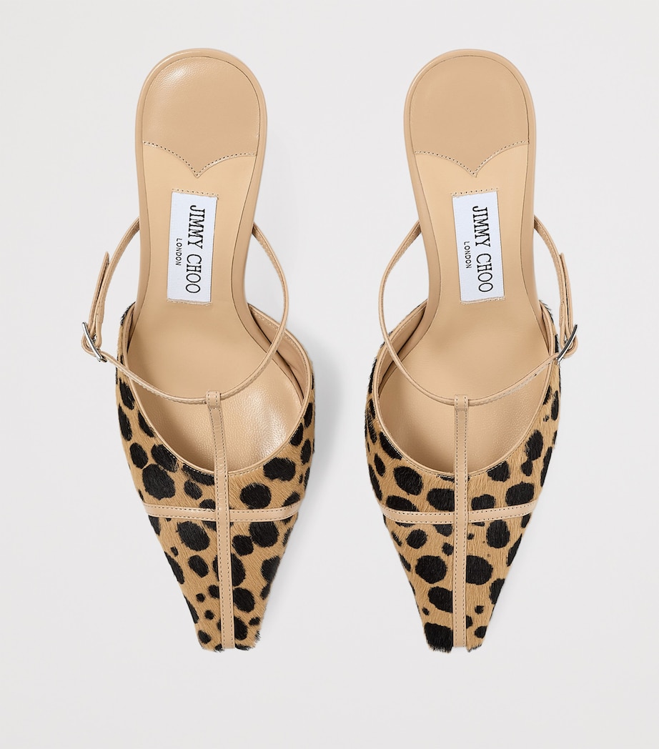 x Conner Ives Gloria Leopard Mules 85 NATURAL MIX Image 3