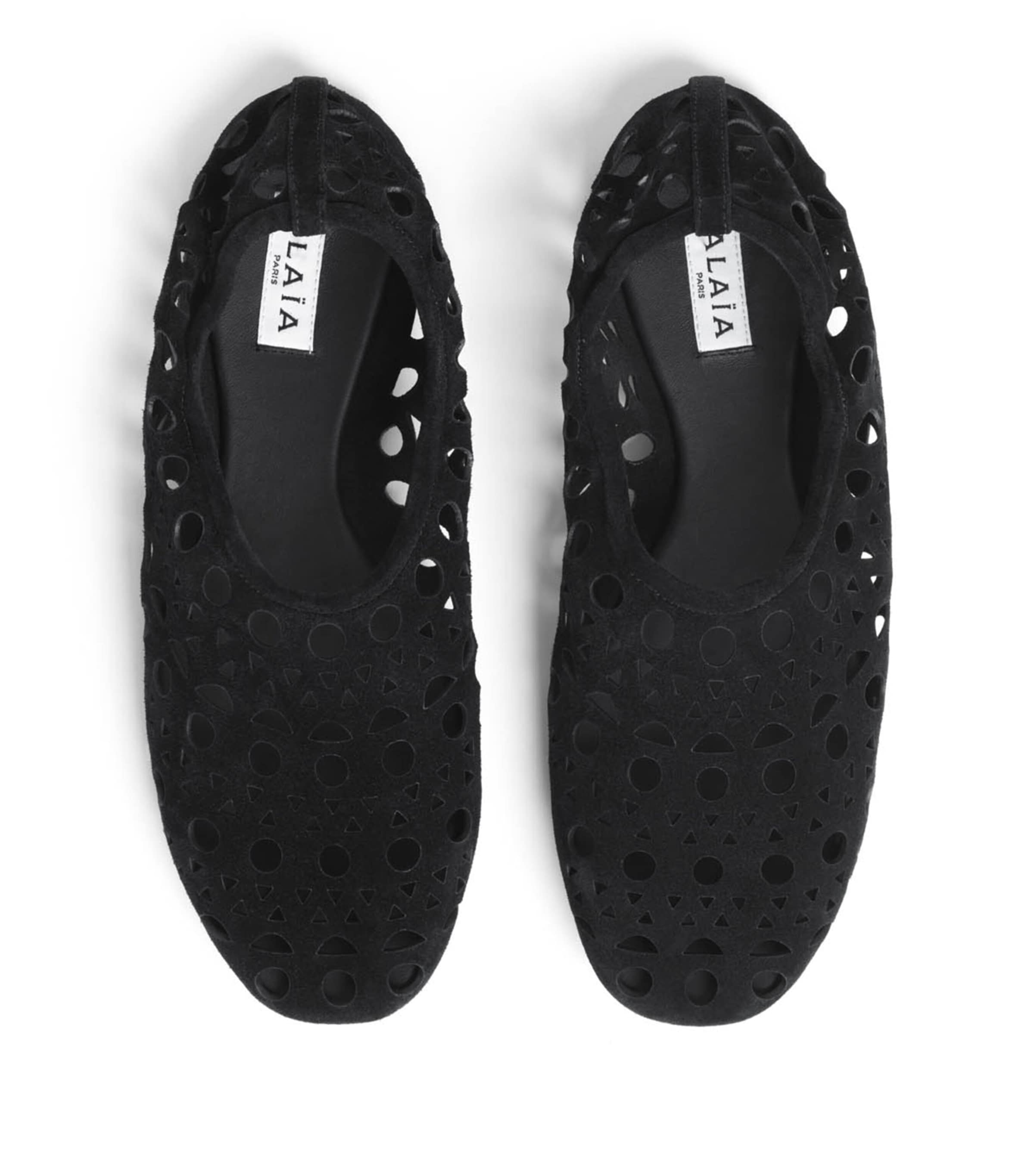 Alaïa Suede Vienne Ballet Flats Black Image 2