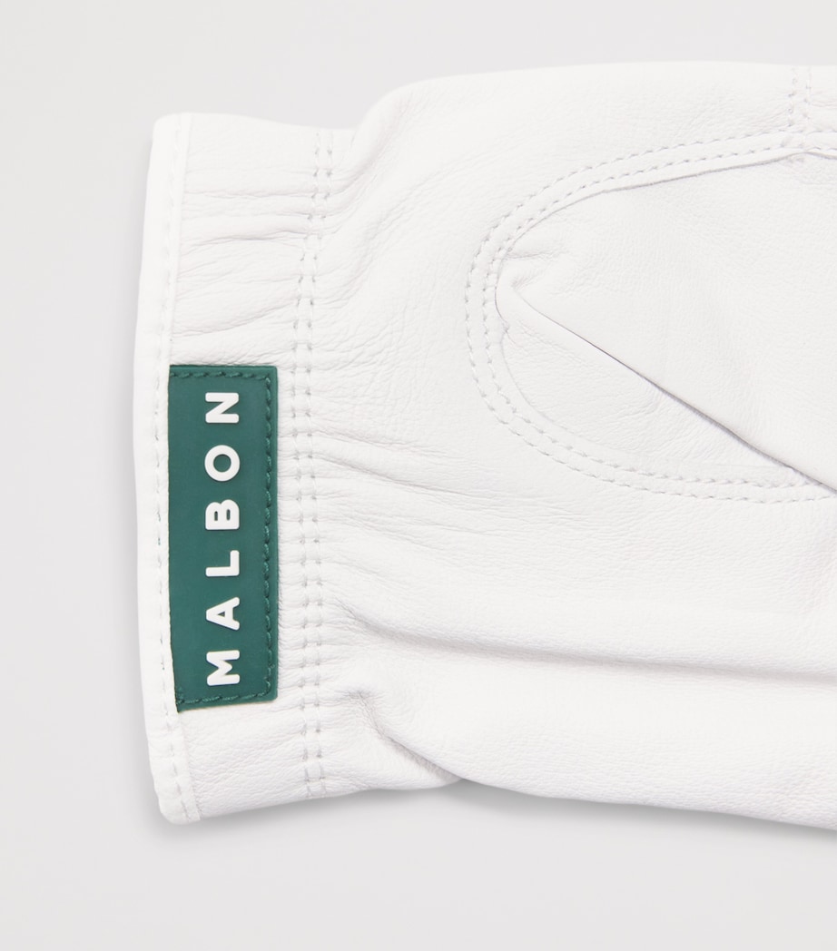 Malbon Mens Cabretta Leather Buckets Golf Glove White Image 3