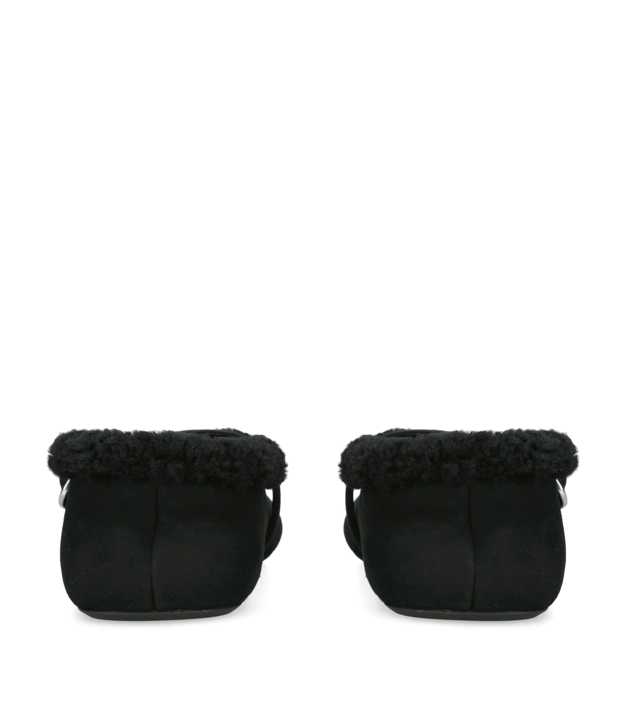 Alaïa Shearling Ballet Flats Black Image 4