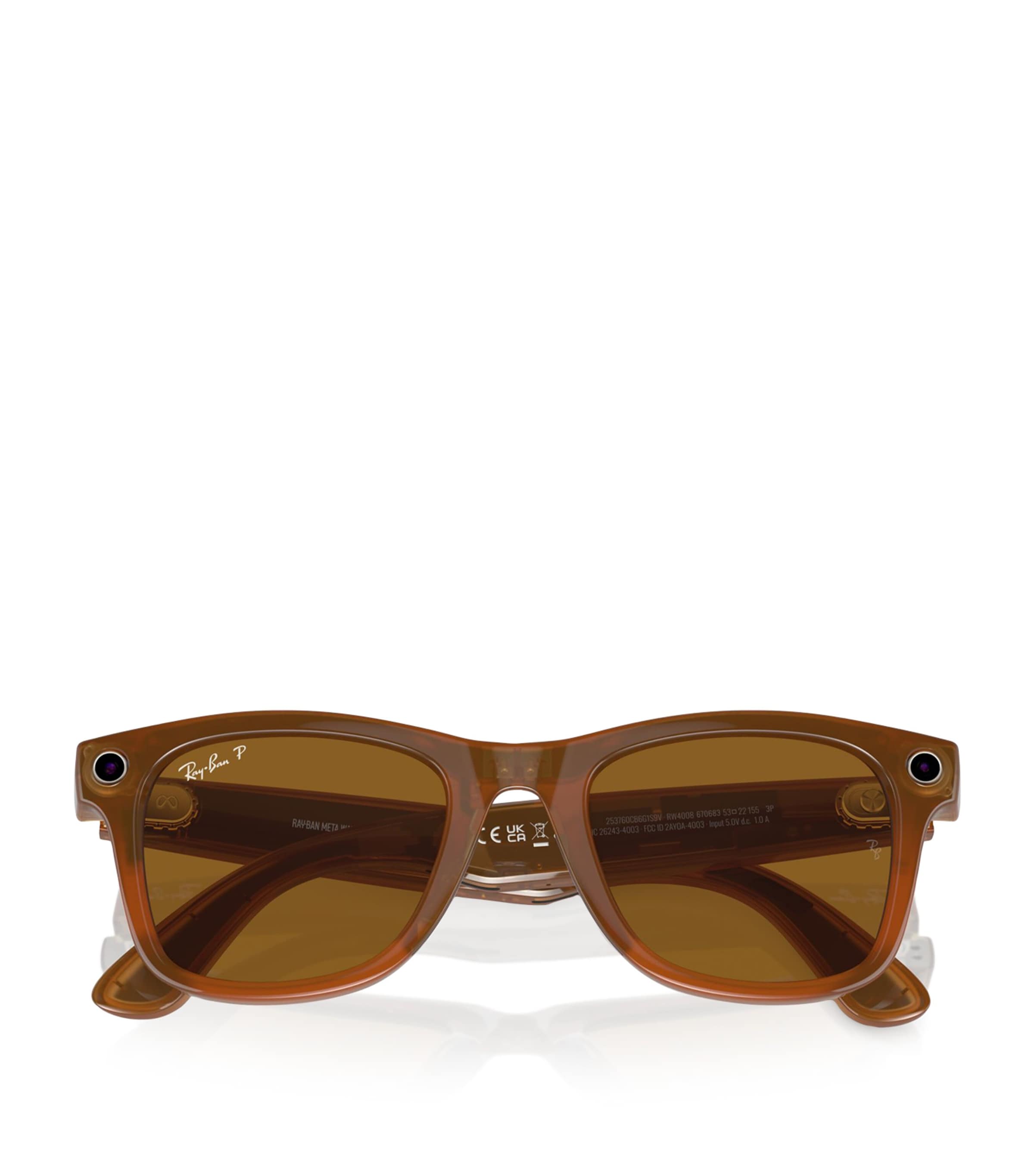 x Meta Large Smart Wayfarer Sunglasses 670683 Image 6