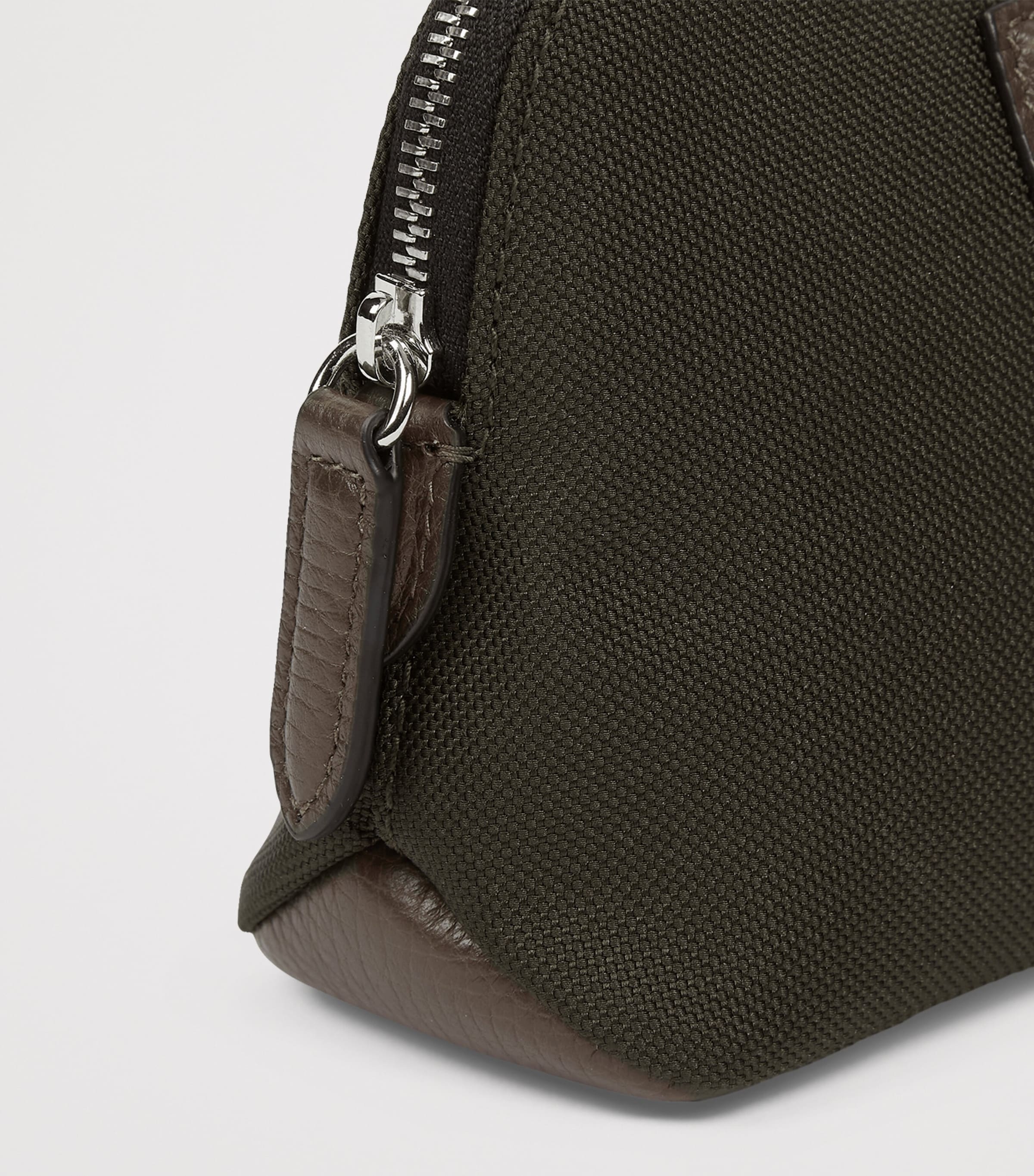Smythson Small Canvas Wash Bag Dark Moss Image 5