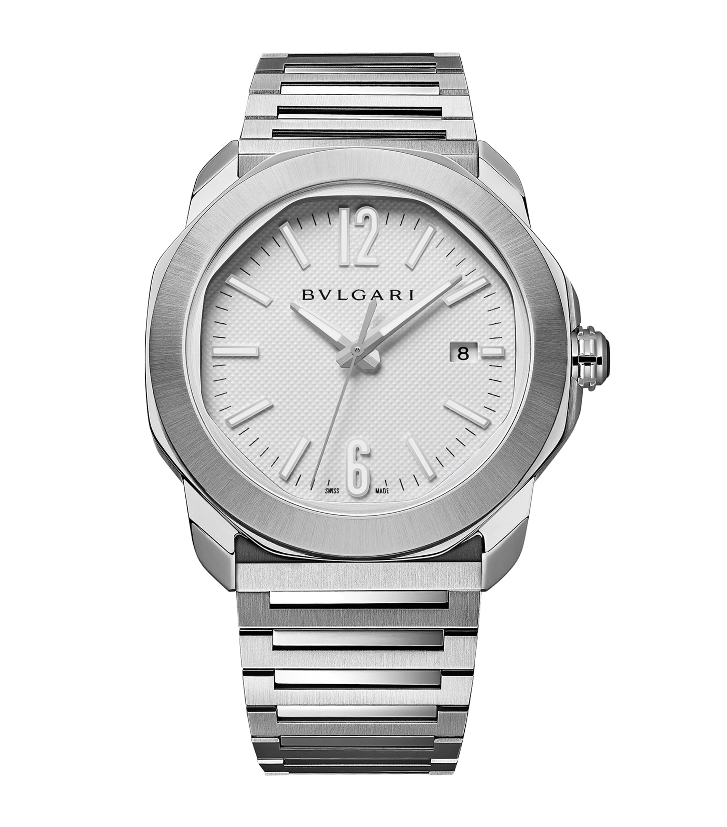 Stainless Steel Octo Roma Automatic Watch 41mm WHITE Image 4