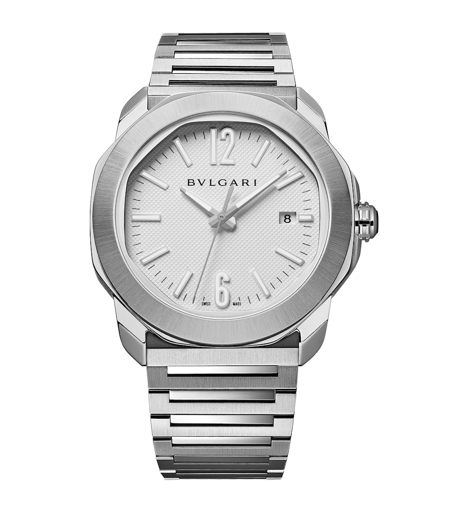 Stainless Steel Octo Roma Automatic Watch 41mm WHITE Image 4