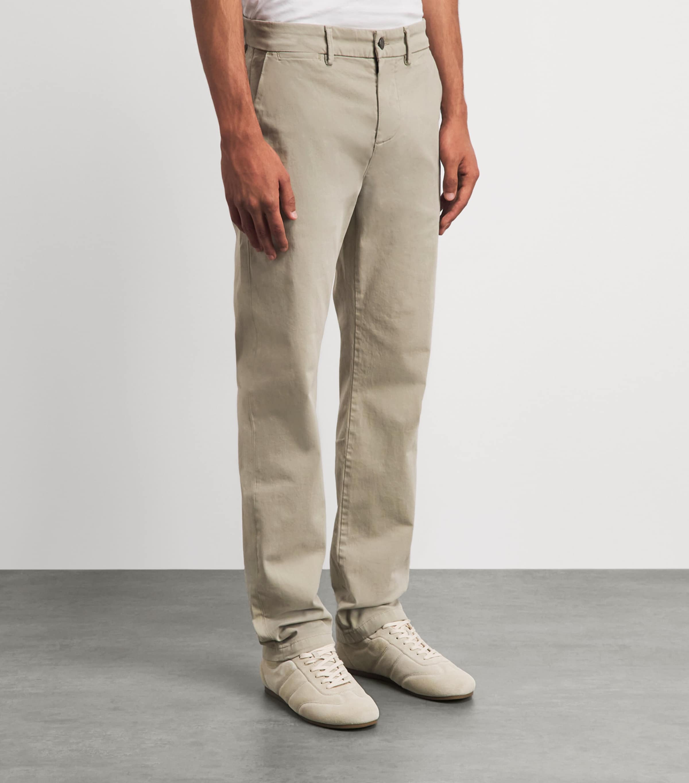 7 For All Mankind Mens Luxe Performance Slimmy Chinos Beige Image 4