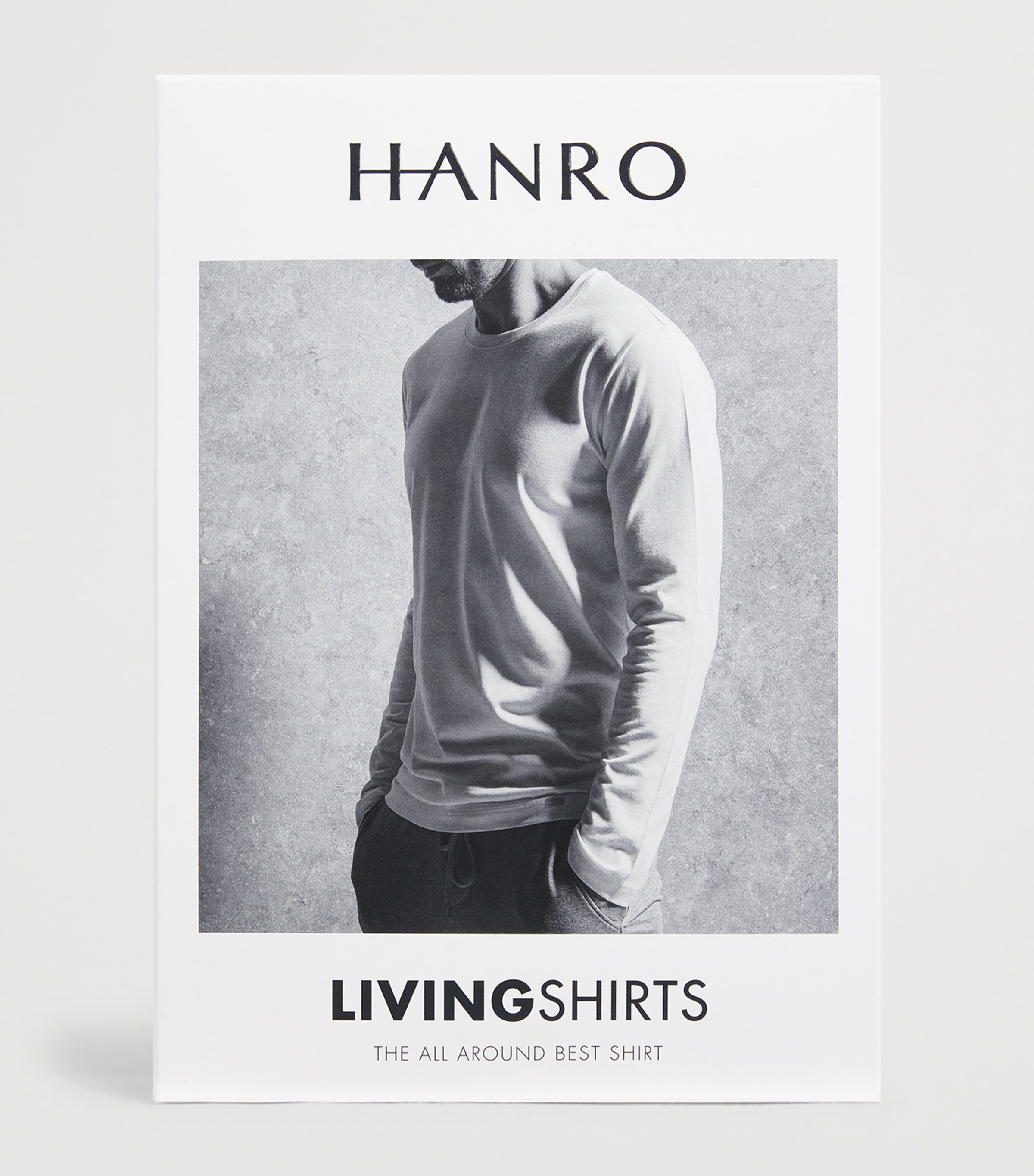 Hanro Mens Cotton Living Long-Sleeve T-Shirt Deep Navy Image 6
