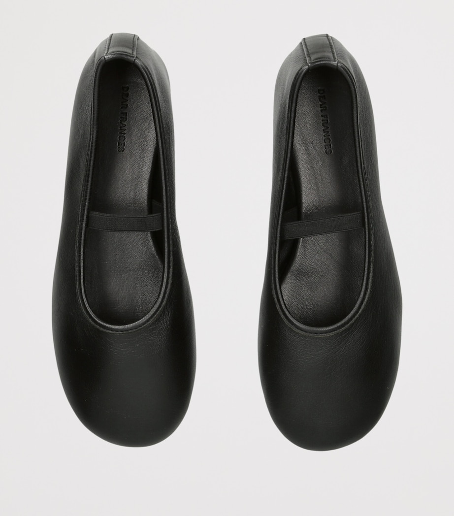 Dear Frances Leather Balla Ballet Flats Black Image 4