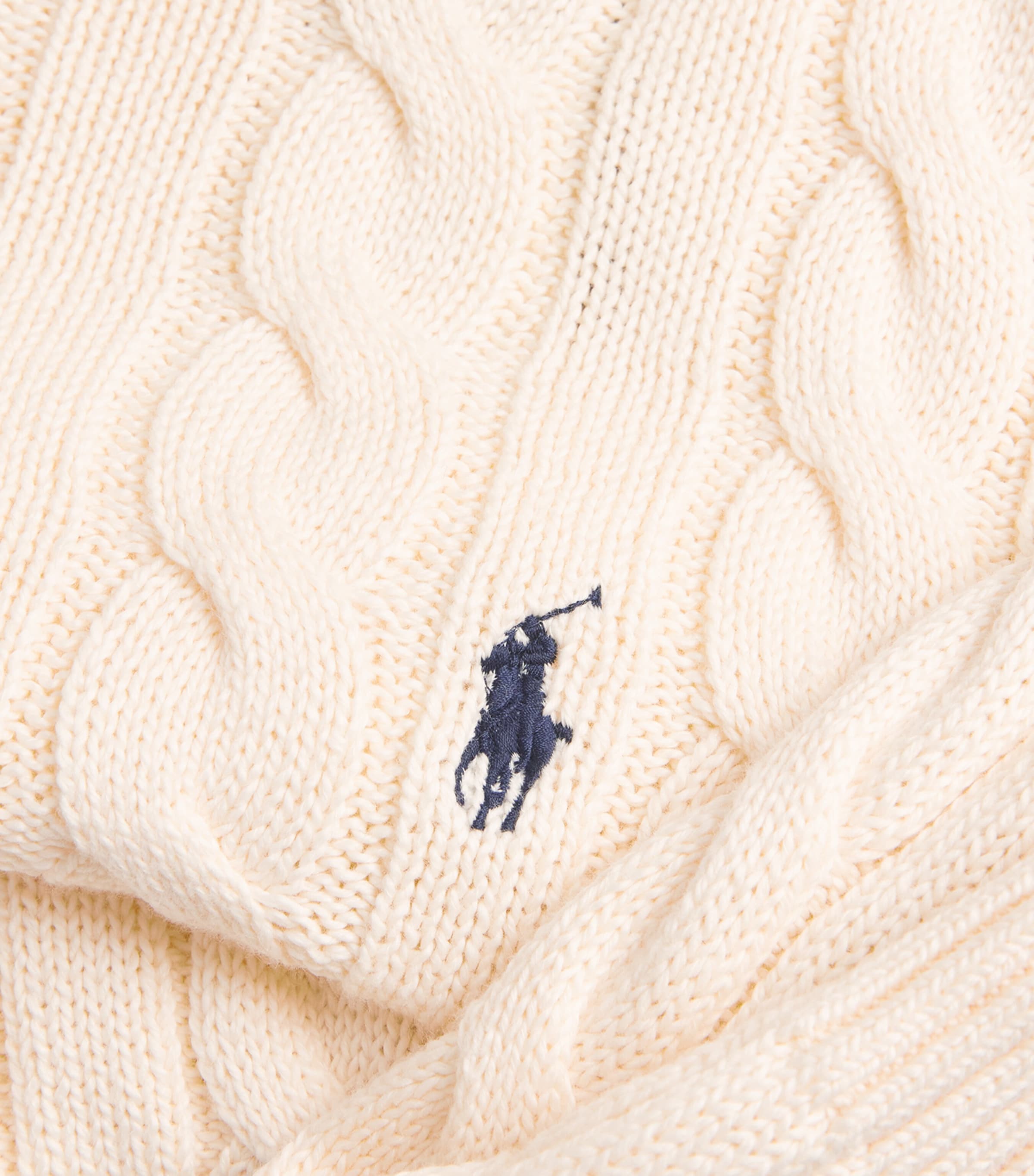 Cotton Cable-Knit Sweater CREAM Image 5