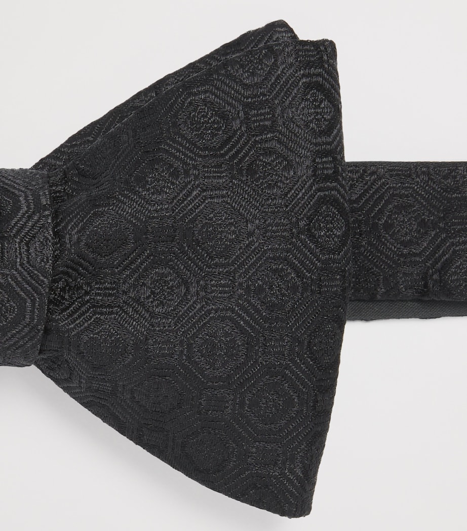 Eton Silk Medallion Bow Tie Black Image 3