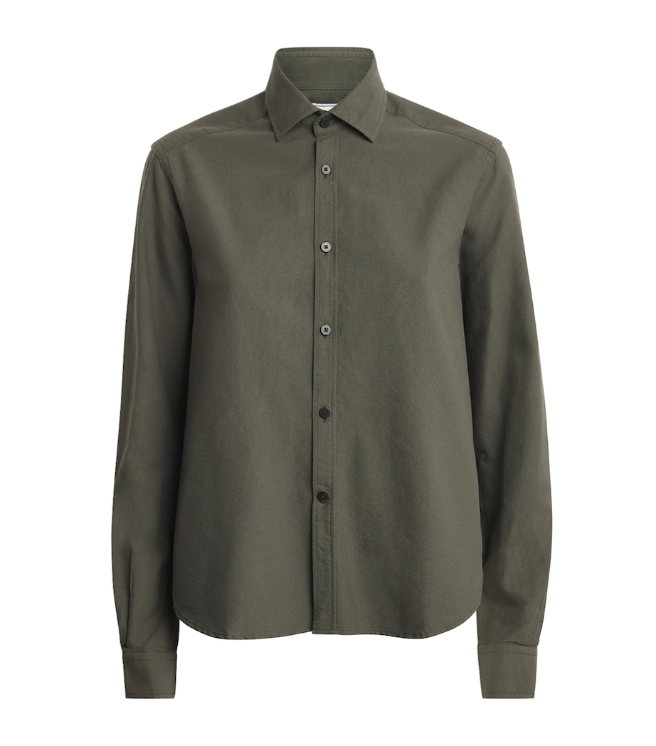 Cotton-Wool Classic Shirt DARK KHAKI Image 1