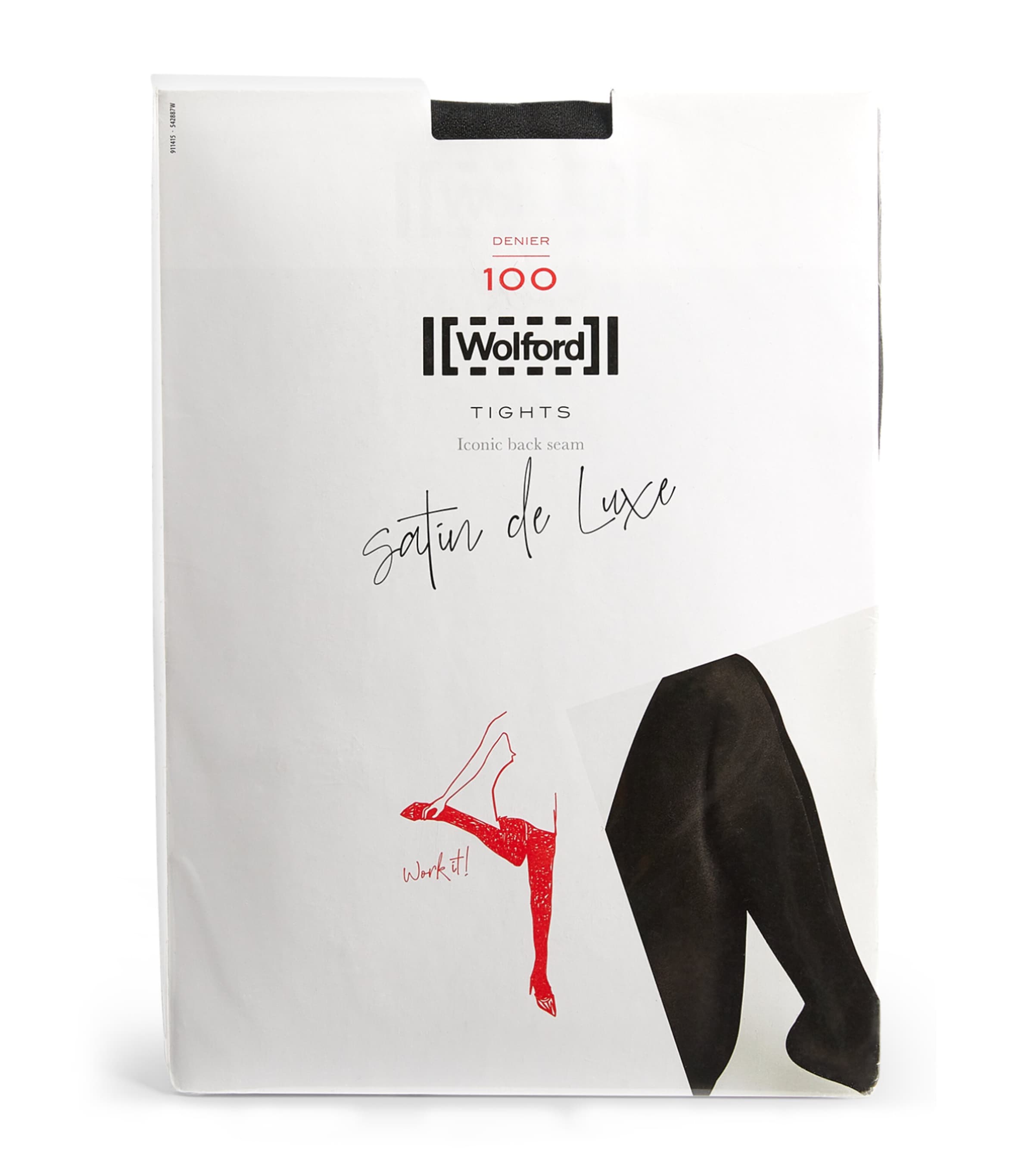 Shop Wolford Satin De Luxe 100 Tights In Black