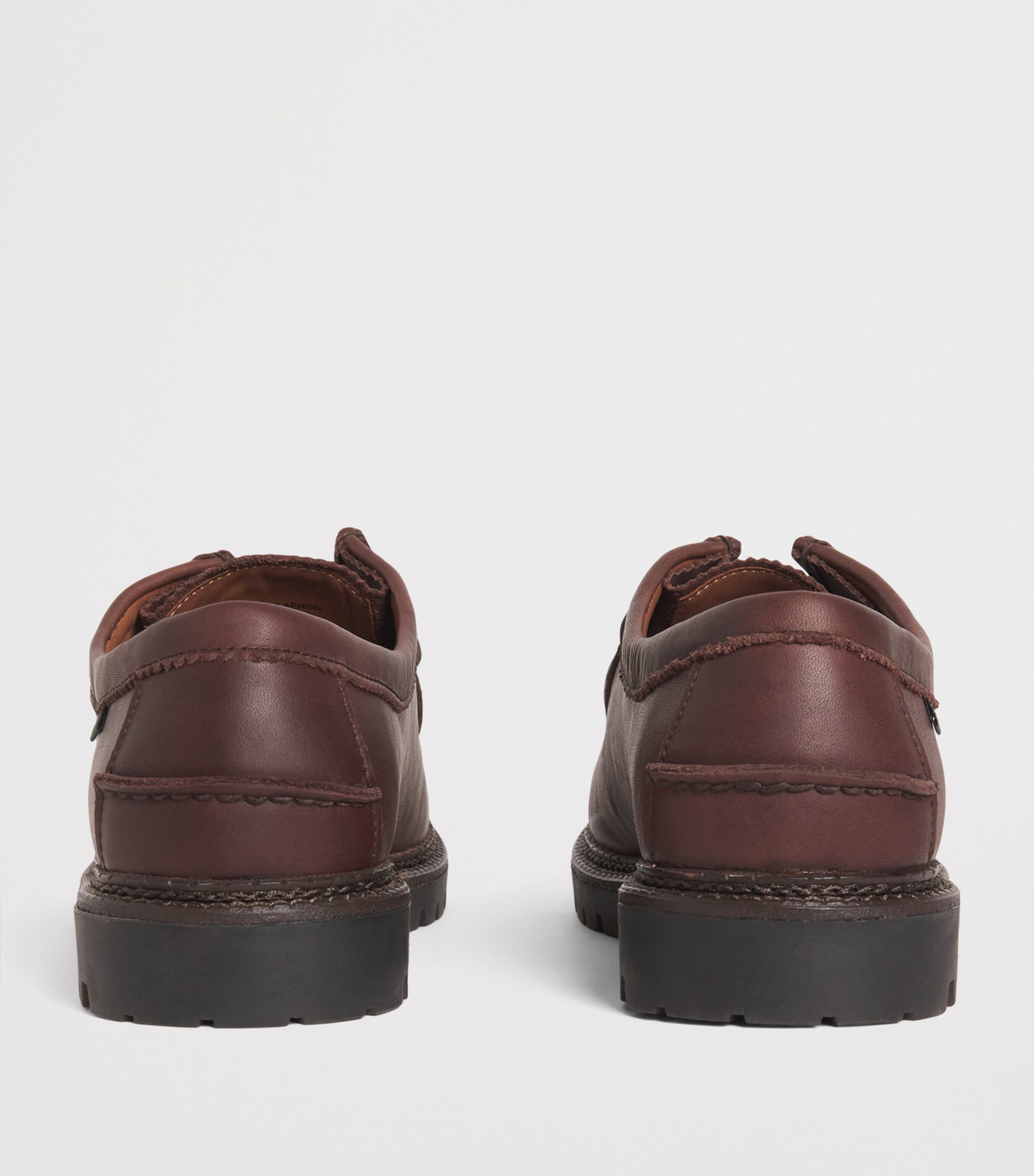 Oiled Leather Moc-Toe Jett Shoes 002 DARK BROWN Image 4