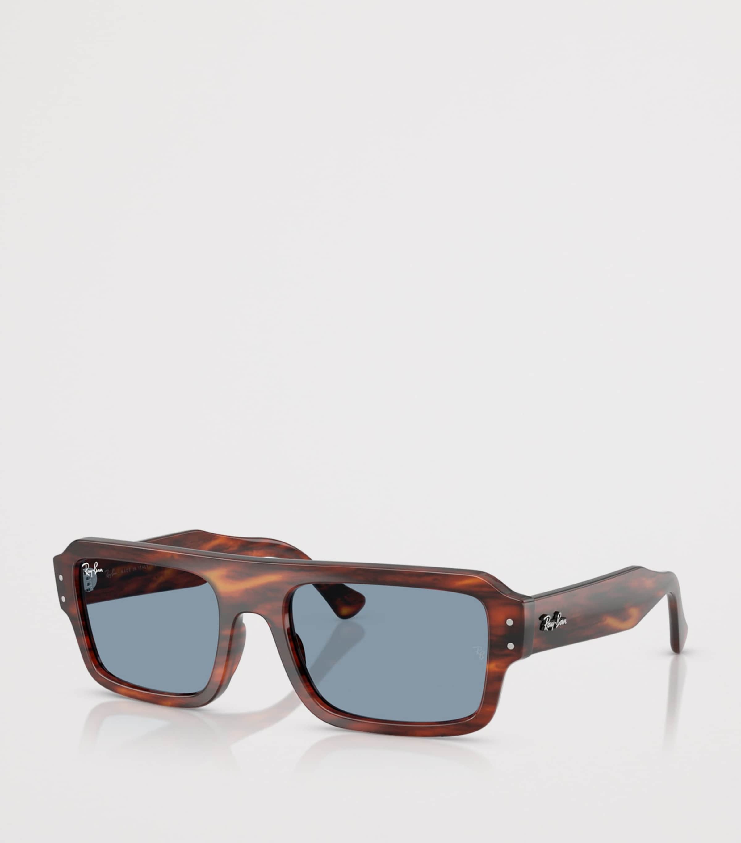 Ray-Ban Tortoiseshell Flacko Rectangular Sunglasses Image 2