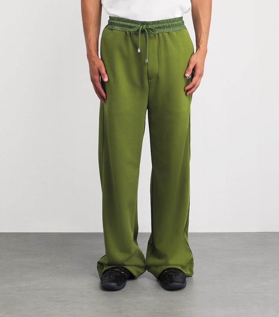 Cotton Logo Relaxed Sweatpants GREEN Image 3
