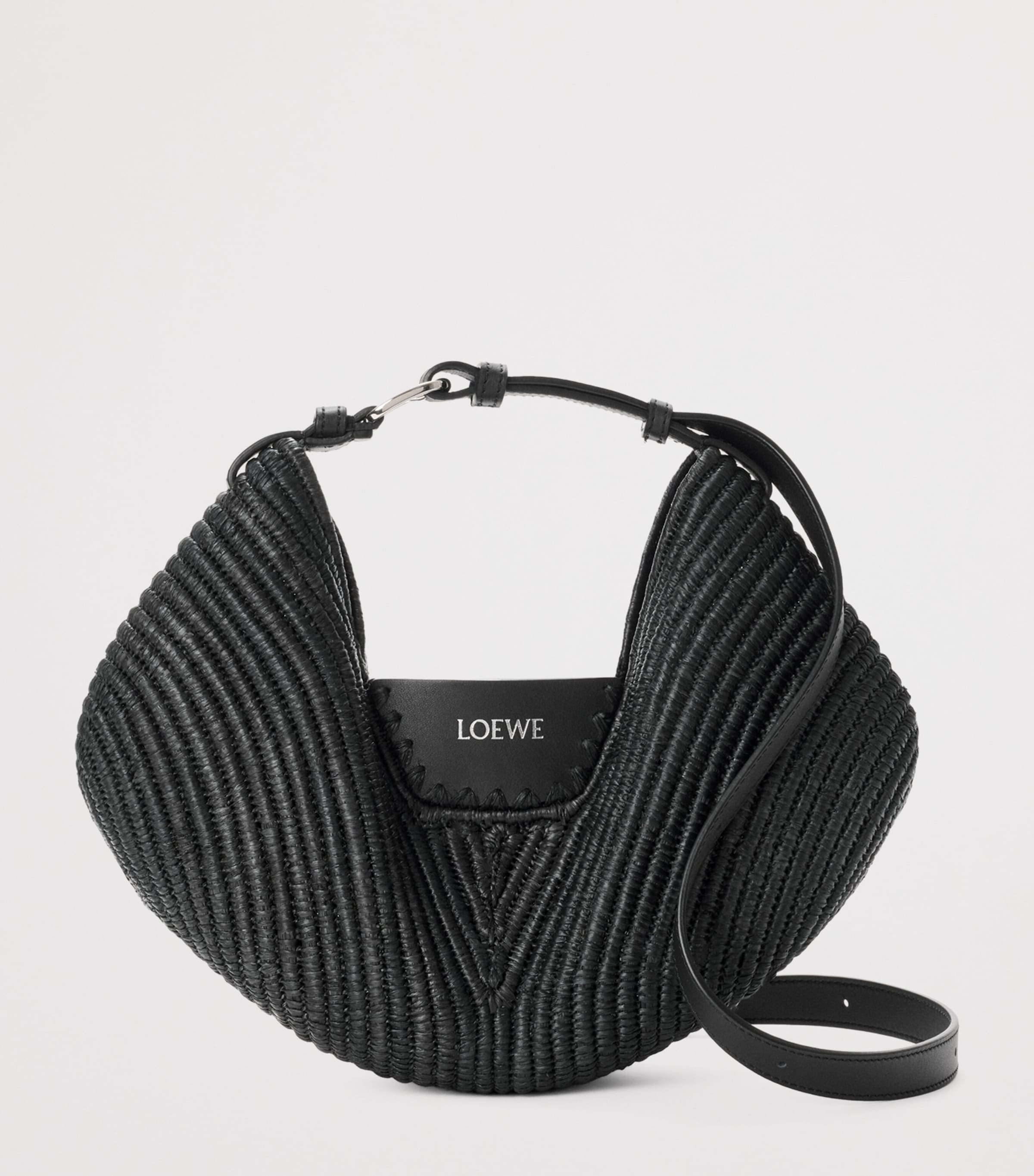 LOEWE x Paula's Ibiza Medium Raffia Swing Shoulder Bag Black Image 2
