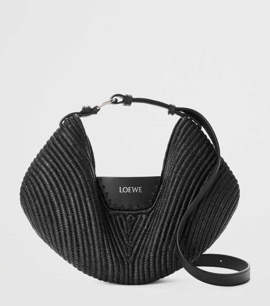LOEWE x Paula's Ibiza Medium Raffia Swing Shoulder Bag Black Image 2