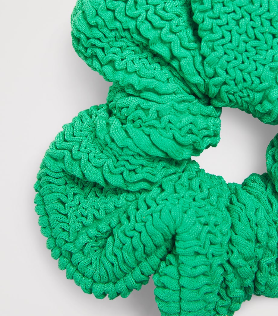 Hunza G Crinkle Scrunchie Emerald Image 2