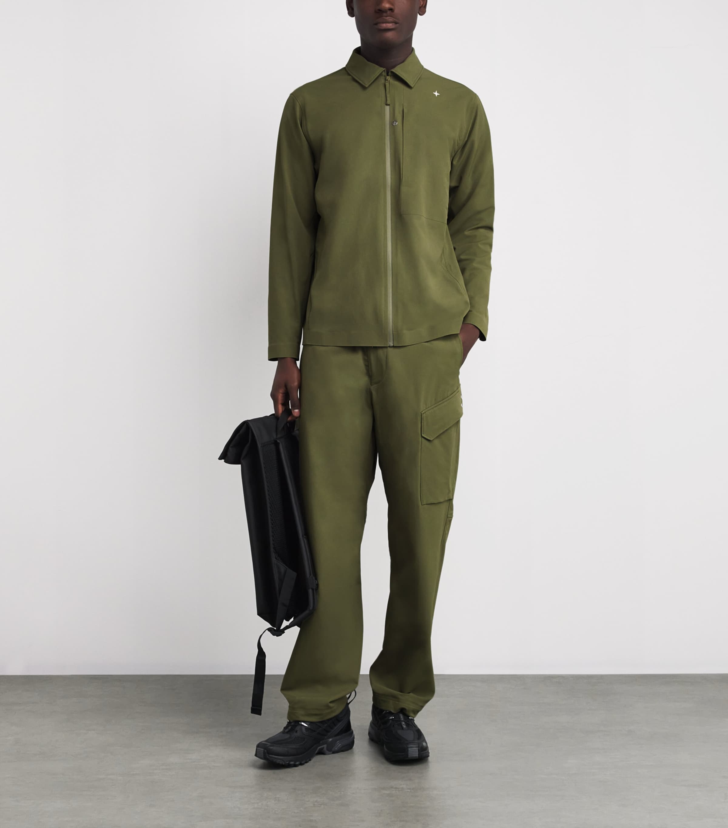 Stone Island Green Stellina Comfort-Fit Overshirt | Harrods US