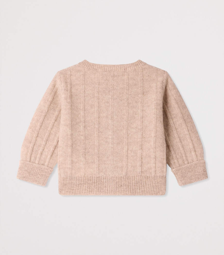 Bonpoint Cashmere Cardigan (1-12 Months) Beige Image 2