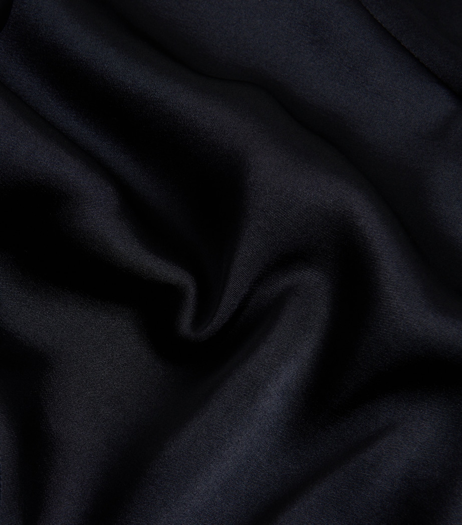 Satin Maxi Dress NAVY BLUE Image 5