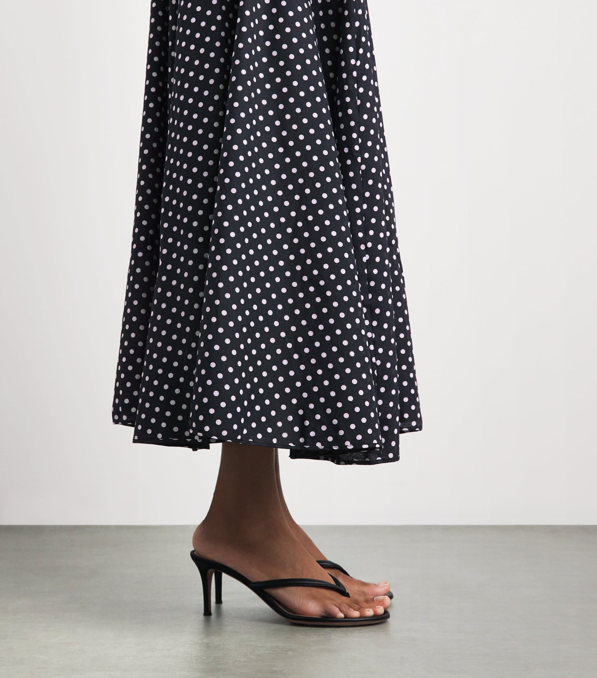 Charo Ruiz Ibiza Womens Polka Dot Senda Maxi Skirt Black Dots Image 3