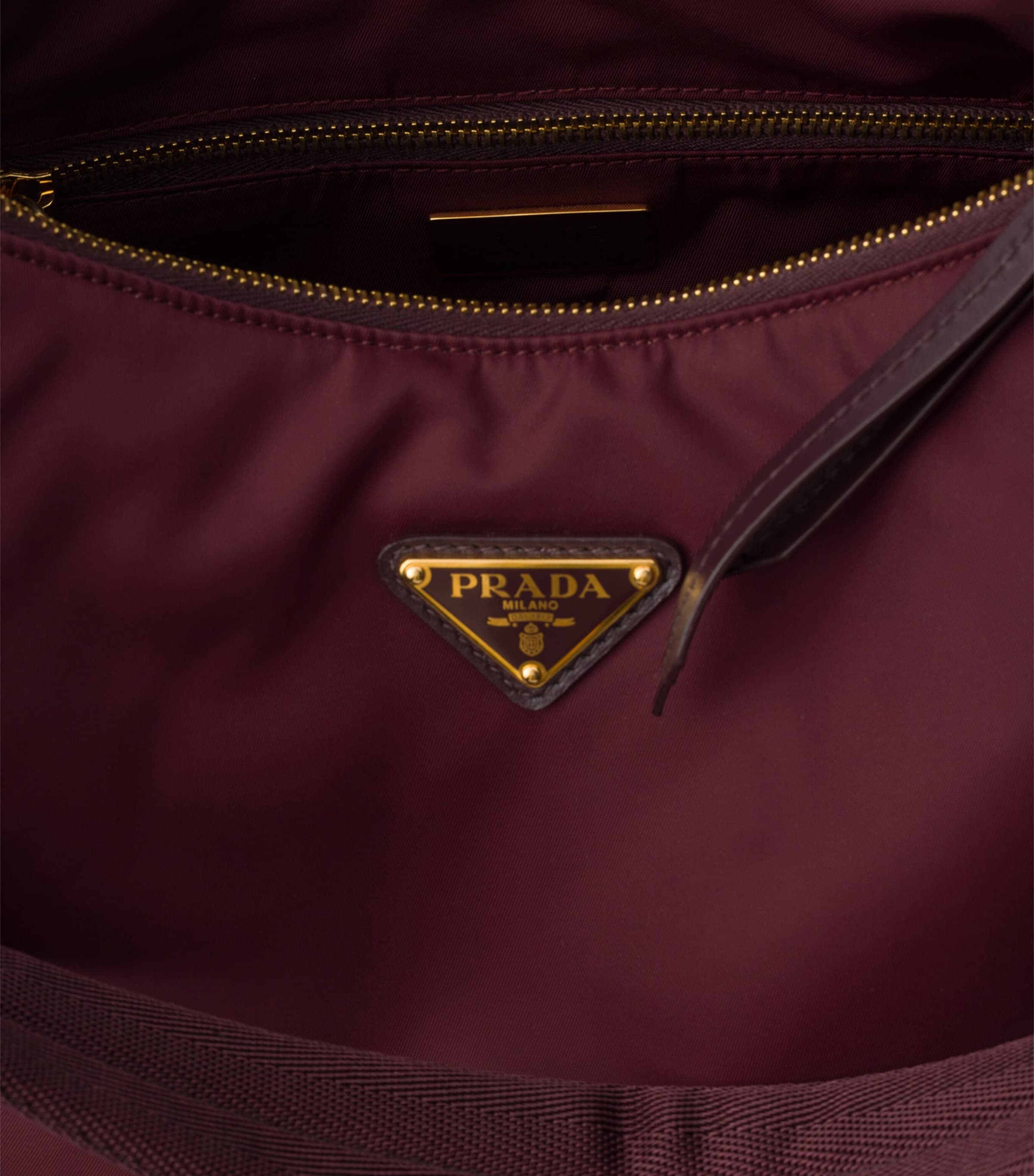 Prada Large Re-Nylon Explore Shoulder Bag Burgundy Image 4