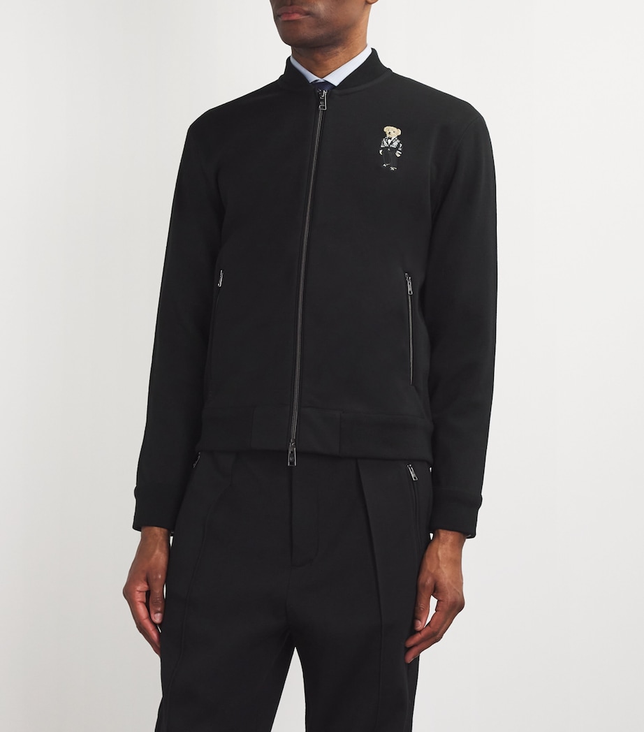 Polo Bear Zip-Up Sweater BLACK Image 3