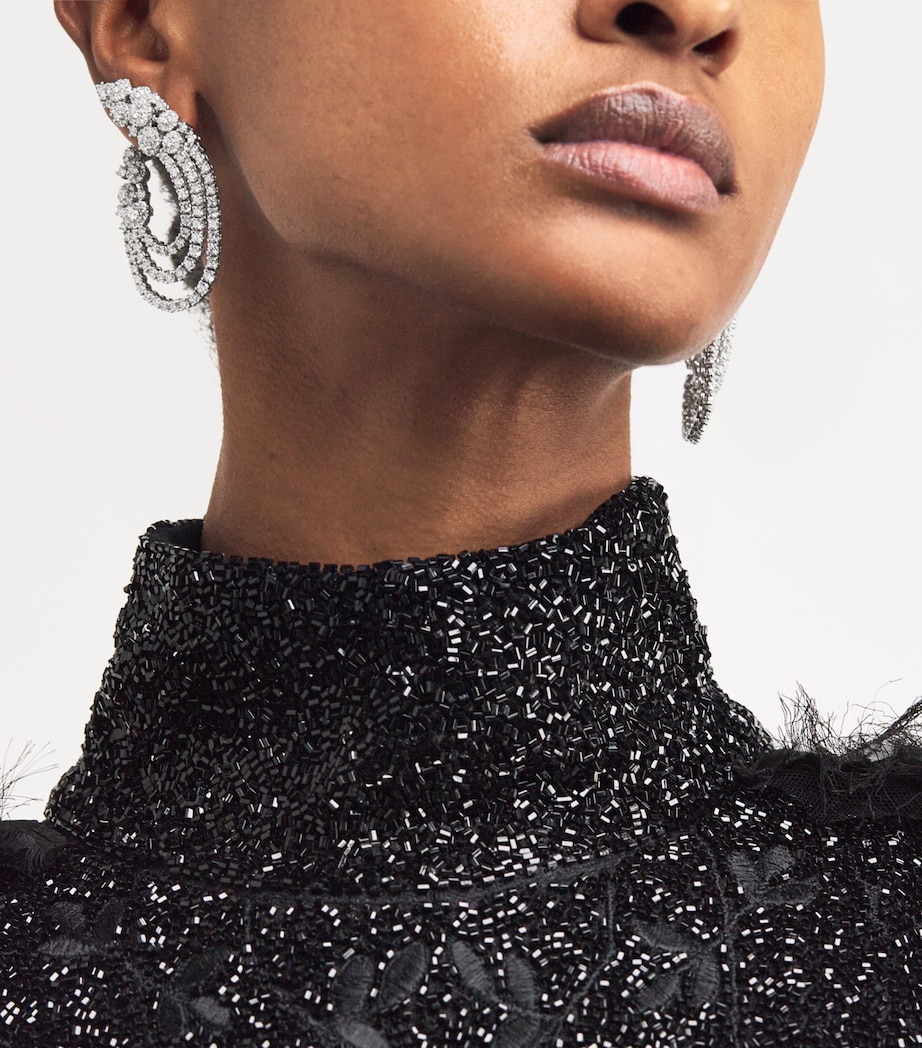 Yeprem White Gold and Diamond Y-Couture Drop Earrings White Gold Image 5