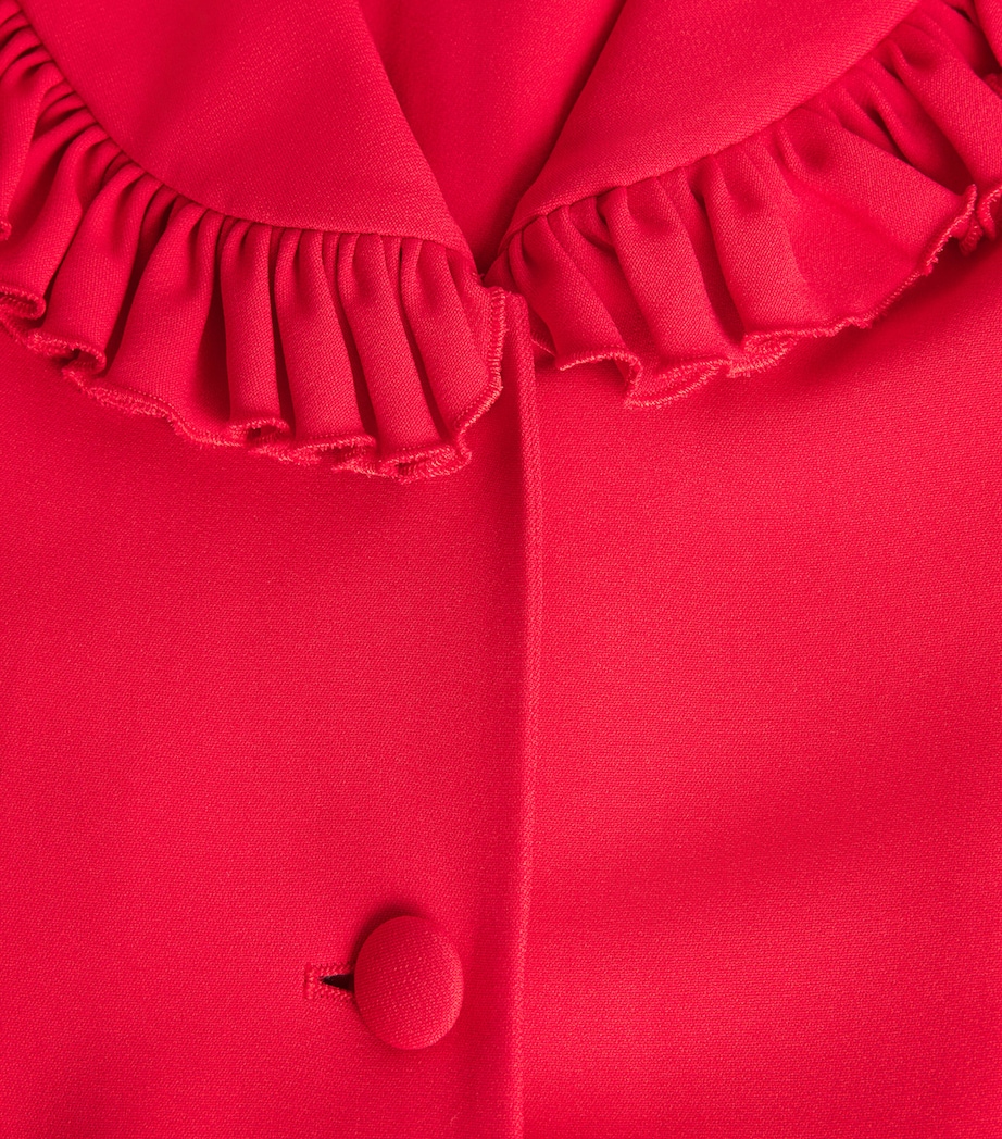 Alessandra Rich Womens Ruffled Cady Mini Dress Red Image 6
