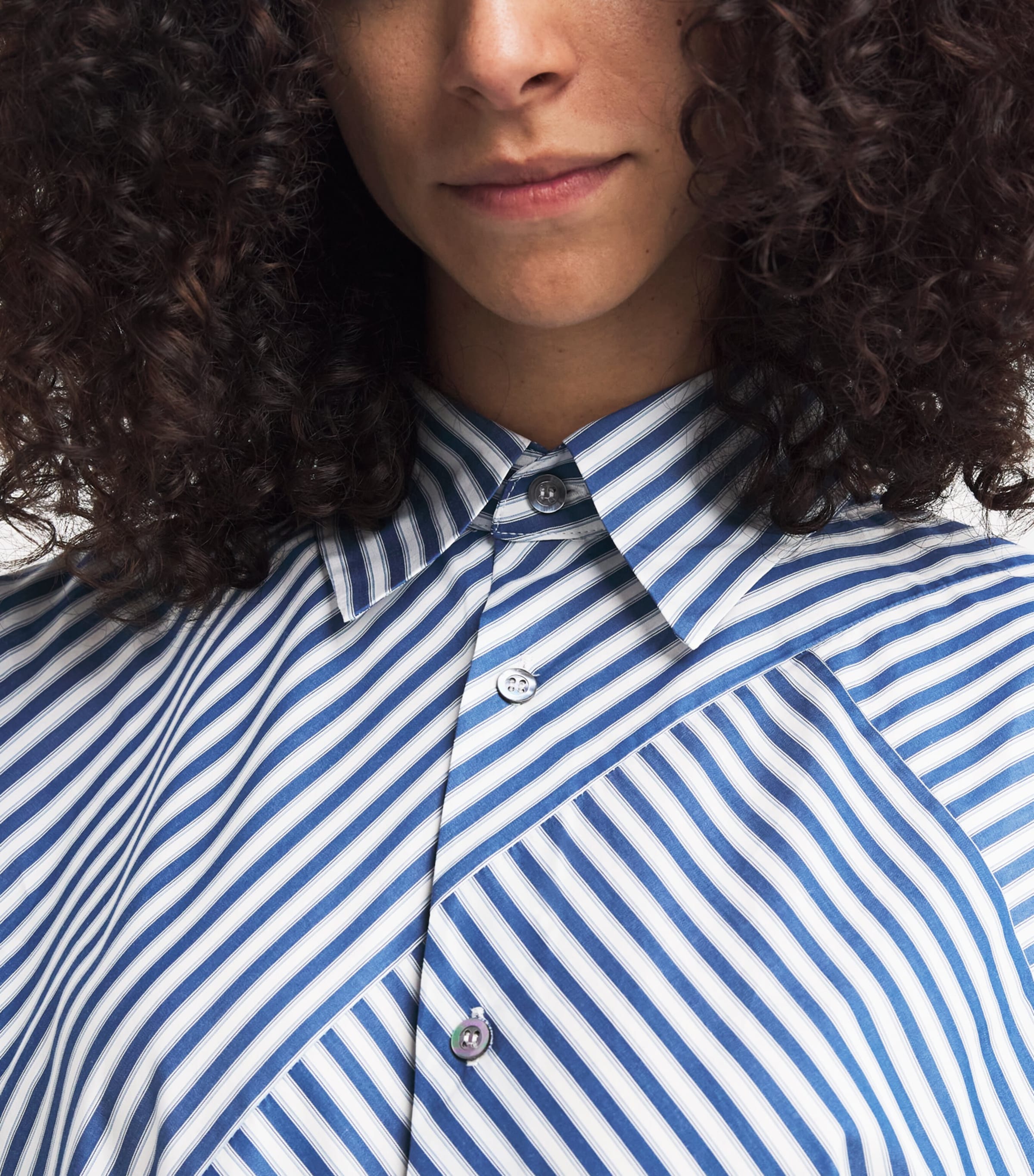 Stripe A-Line Midi Shirt Dress INKY Image 6