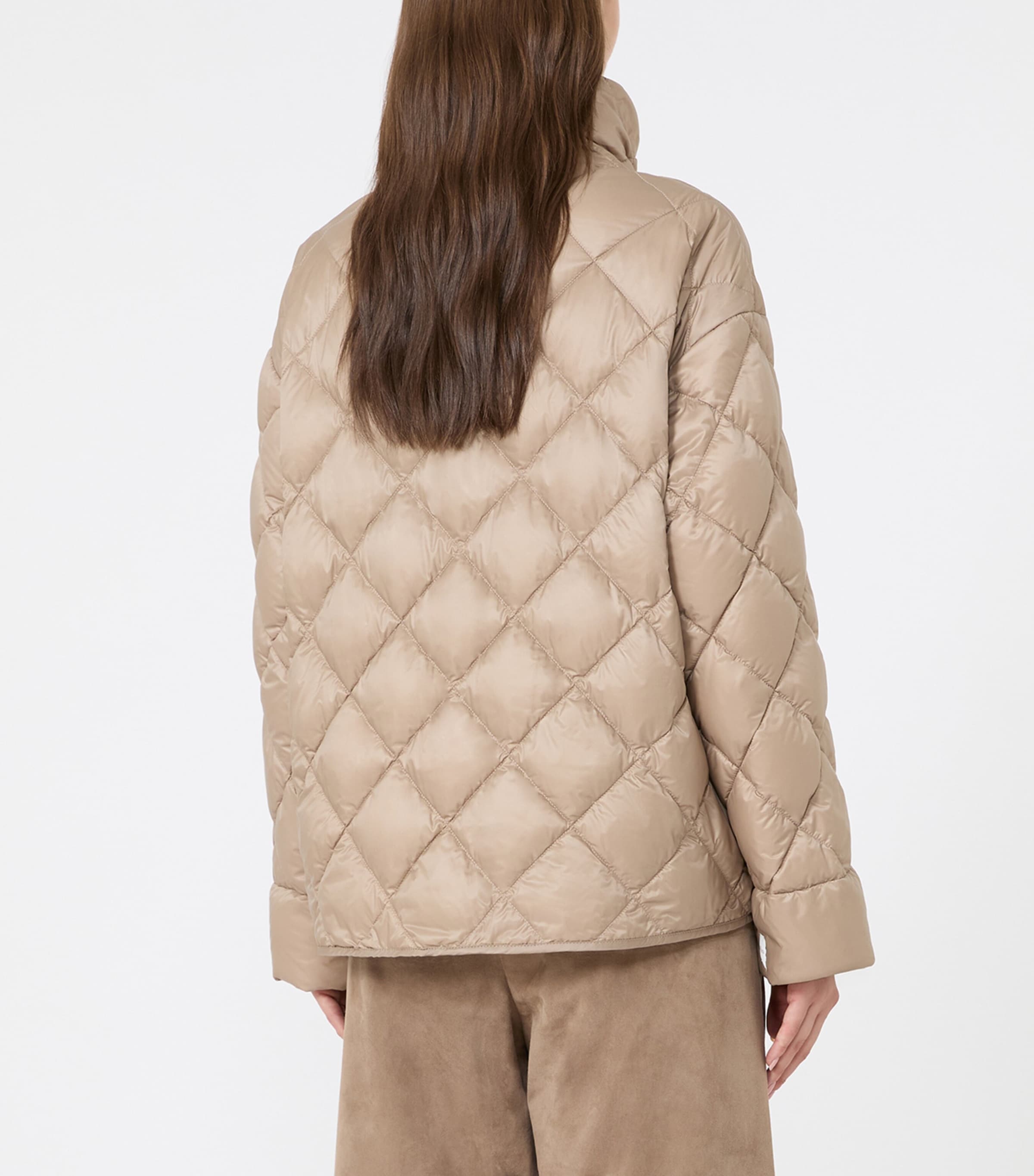 Max Mara Womens Down Water-Resistant Quilted Jacket Beige Image 3