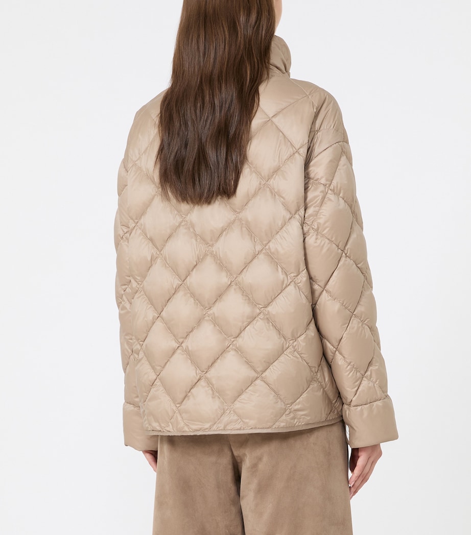 Max Mara Womens Down Water-Resistant Quilted Jacket Beige Image 3