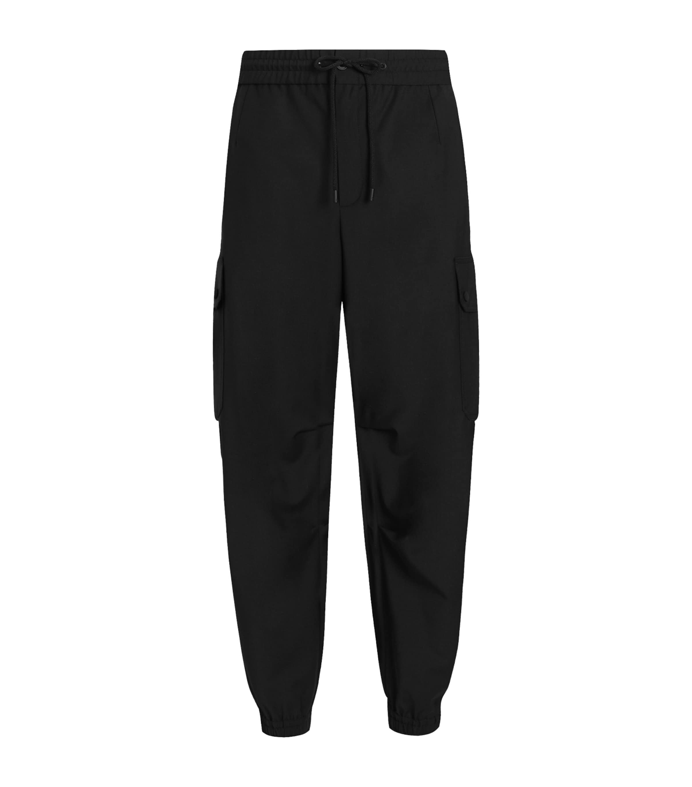 Dolce&Gabbana Mens Wool-Blend Cargo Trousers Black Image 1