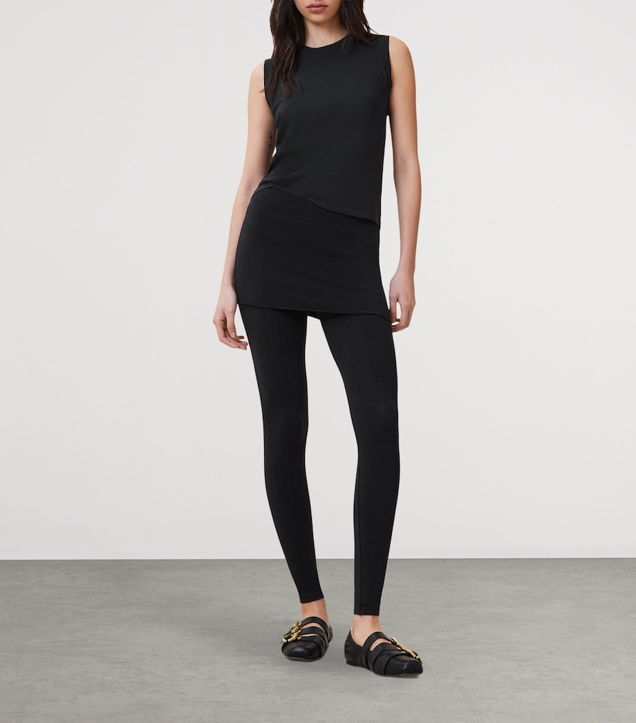 Organic Cotton-Blend Raffi Leggings BLACK Image 3