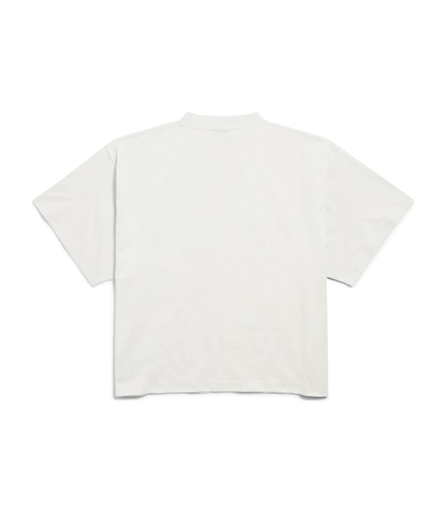 Cotton Cropped Logo T-Shirt 9012 Image 2
