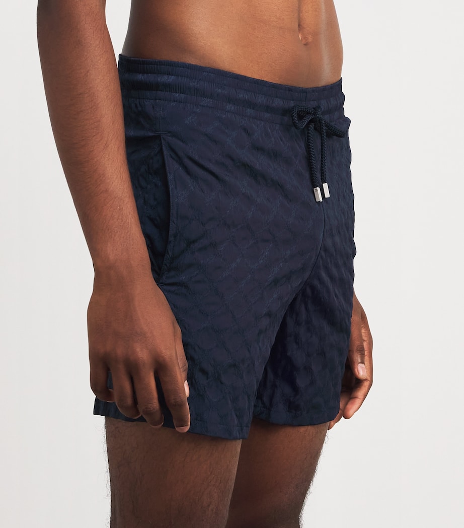 Turtle Monogram Moopea Swim Shorts 390-NAVY Image 3
