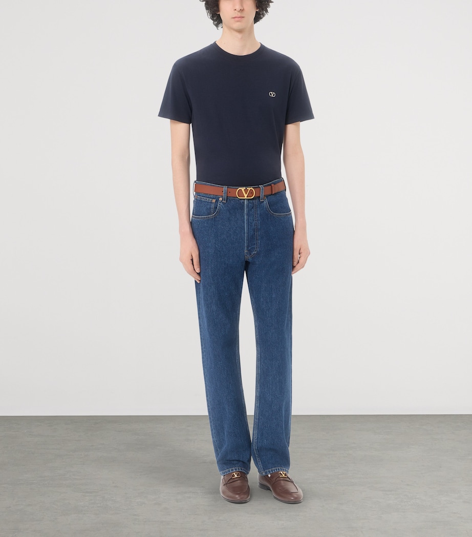 Valentino Mens Cotton VLogo T-Shirt Image 2