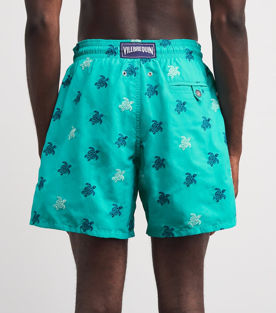 Embroidered-Turtle Mistral Swim Shorts 431DISCO GREEN Image 4