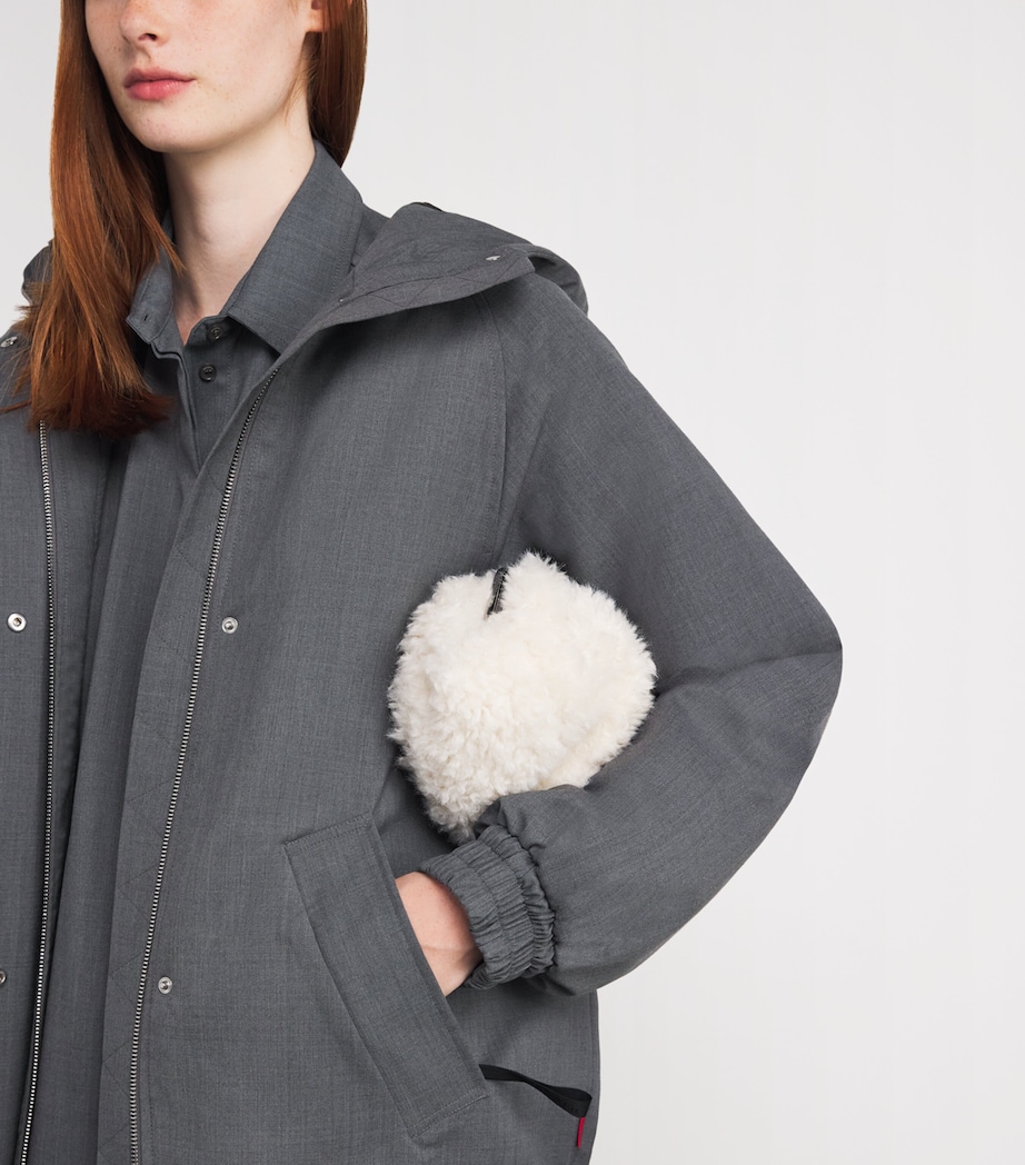 Virgin Wool-Blend Padded Jacket MELANGE GREY Image 6