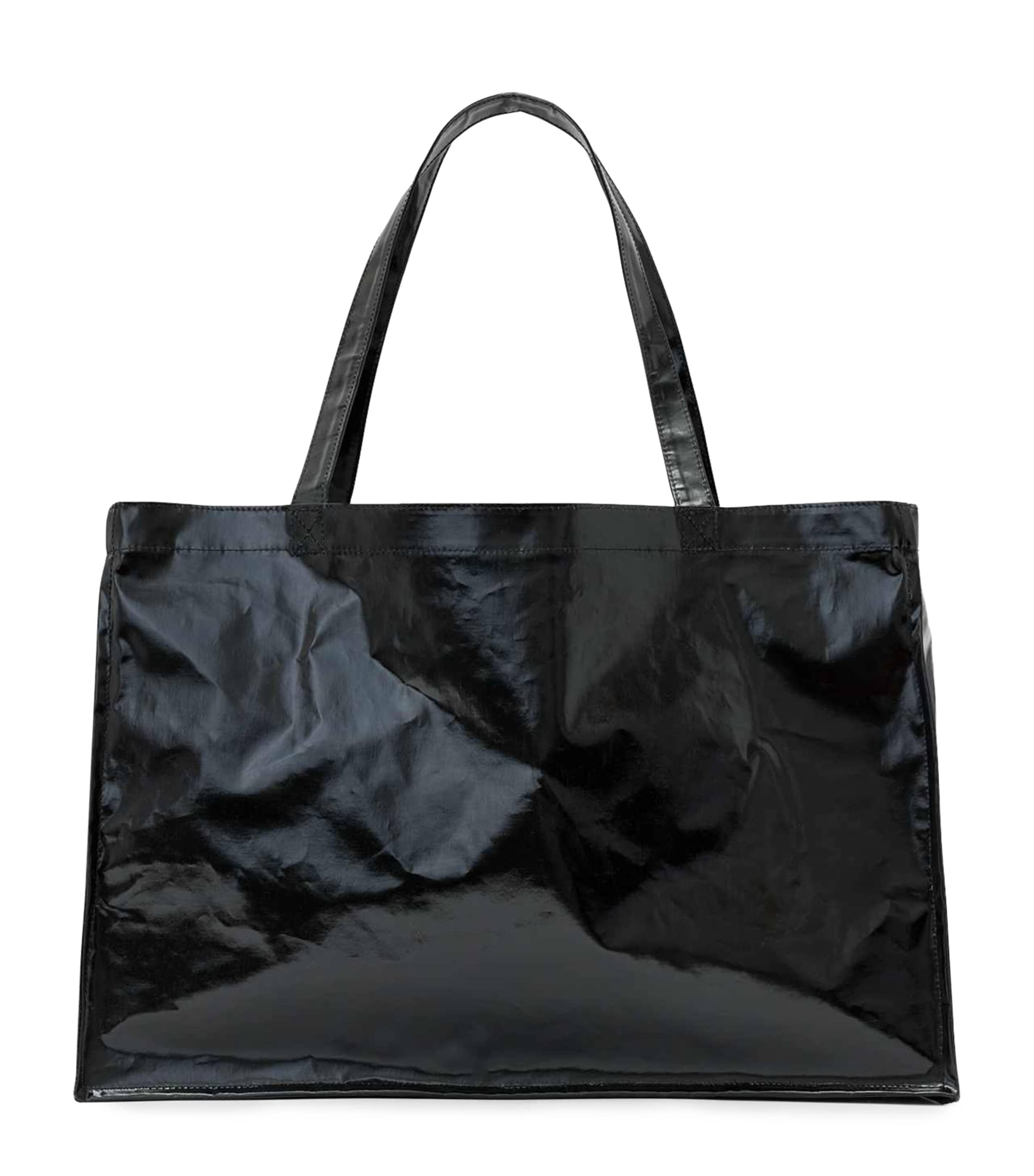 AllSaints Large Laminated Tote Bag Black Image 1
