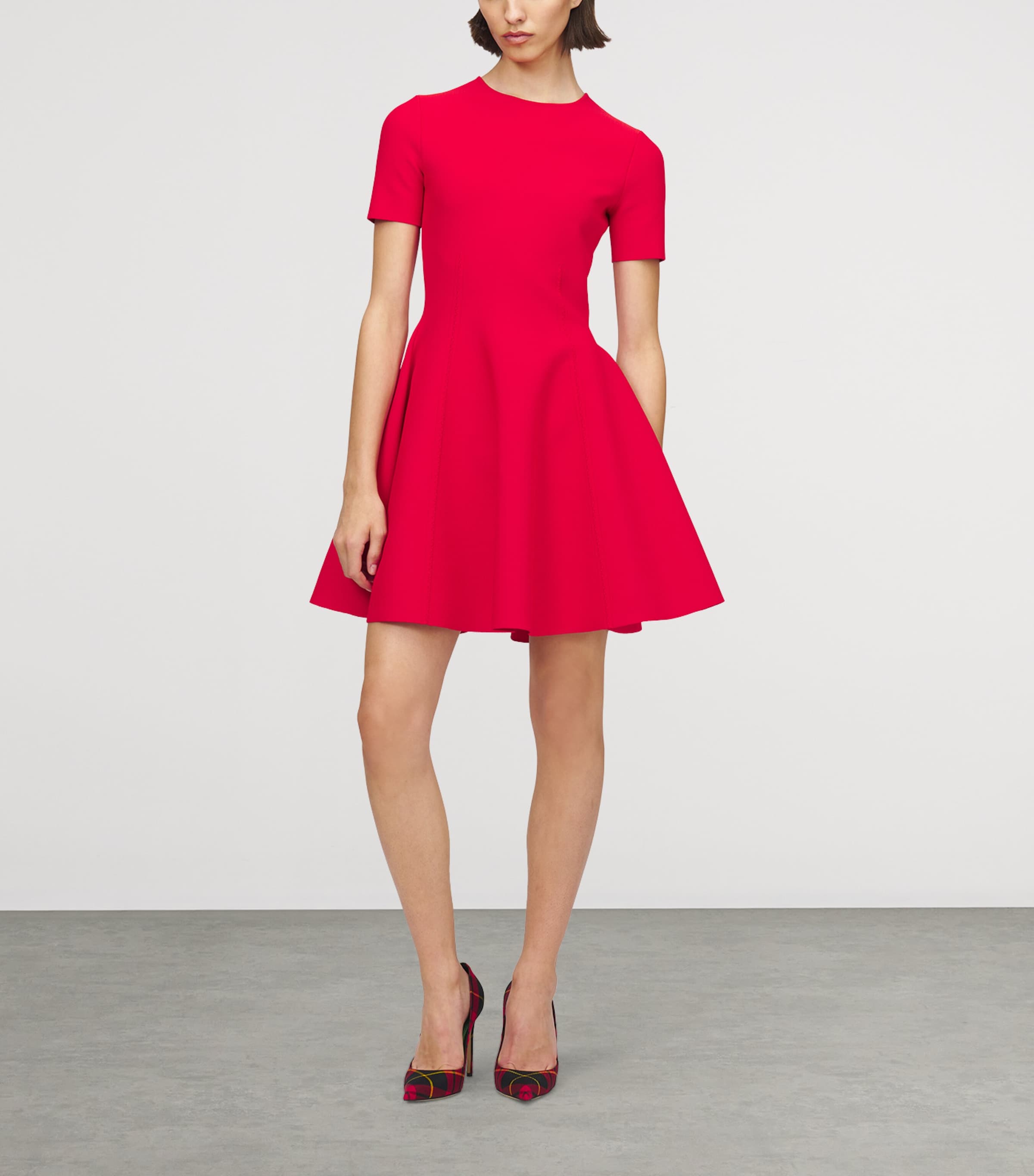 McQueen Womens Short-Sleeve Mini Dress Image 2