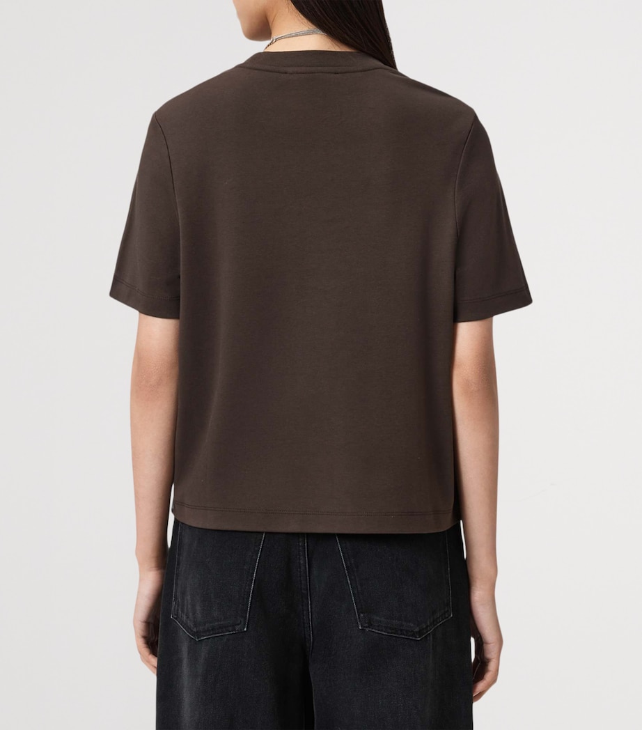 AllSaints Womens Organic Cotton Lover T-Shirt Bottle Brown Image 4